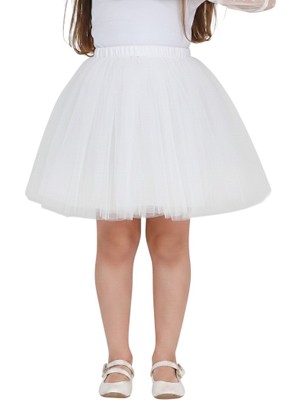 ERDEM KIDS Kız Çocuk Bayramlık  23 Nisan Doğum Günü Tüllü Tütü Etek