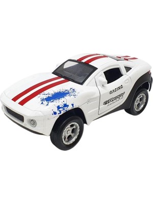 Esranın Dünyası Mustang Çek Bırak Spor Araba - Işıklı Sesli Model - FY6148-12D-BEYAZ (Lisinya)