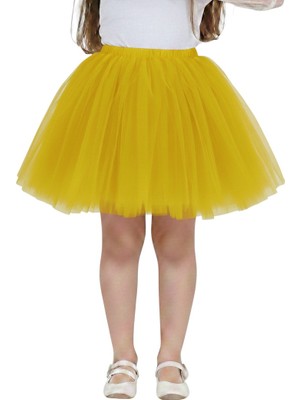 ERDEM KIDS Kız Çocuk Bayramlık  23 Nisan Doğum Günü Tüllü Tütü Etek