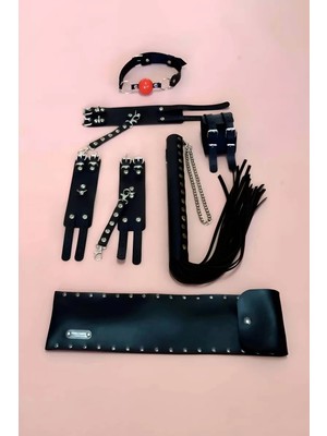 Esranın Dünyası Fantazi Kırbaç Takım 4'lü Set, El - Ayak Kelepçesi, Kırbaç, Ağız Topu - BRF1306