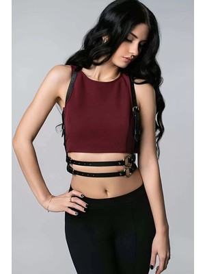 Esranın Dünyası T-Shirt Üzeri Seksi Deri Aksesuar - BRF210