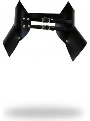 Esranın Dünyası Siyah Kadın Kemer Korse Tipi Çift Tokalı Geniş Bel - BRF1010