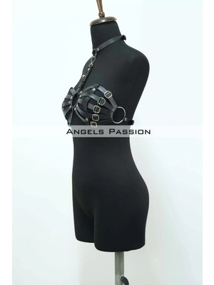 Esranın Dünyası Deri Sütyen Fantazi Giyim - BRF224