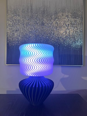 KS Dalga Form Modern Abajur – Dekoratif Masa Lambası