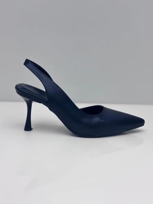 Feles Kadın Siyah Ince Topuklu Arkası Açık Stiletto – 7 cm Topuk - Podeia Estilo