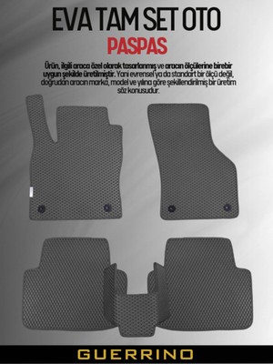 Volkswagen-Passat B8-(2015-2019) Için Eva Iç Paspas Takımı (Metal Topukluk Hariç)