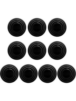 10 Adet Araç Kapı Ses Önleyici ve Darbe Emici Pad Universal Araba Kapısı Darbeye Dayanıklı Silikon Kalıp Ped Darbe Emici Conta, Araç Kapı Darbe ve Ses Emici Kapı Kaput Bagaj Çarpma Önleyici Ped Siyah