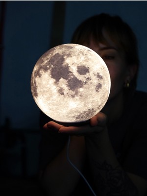 KS Ay Küre Gece Lambası – Dekoratif Masa Aydınlatması