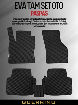 Toyota-Corolla-E 110-(1998-2002) Için Eva Iç Paspas Takımı (Metal Topukluk Hariç)