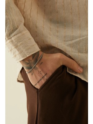 Fjellor Zyrandel Erkek Gümüş Renk Paslanmaz Çelik Ince Hasır Örgü Model Bileklik