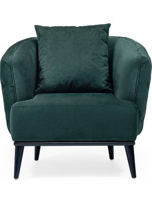 Polka Sofa Zümrüt Kapitone Işlemeli Berjer