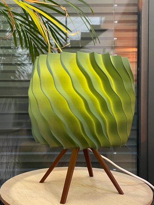 KS Dalga Desenli Masa Üstü Abajur