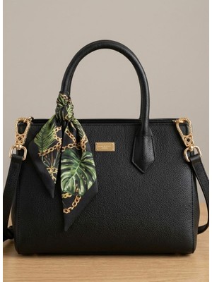 Mavi Masal Zincir Desenli Yeşil Kadın Fular ve Aksesuar