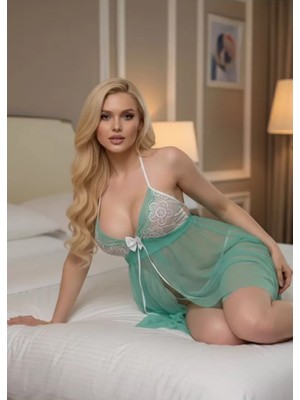 Mulvxbrf BRF02 Yeşil Dantel Gecelik - 652 (Mulvix)