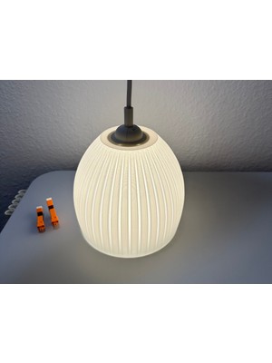 KS Dikey Çizgili Küre Sarkıt Avize