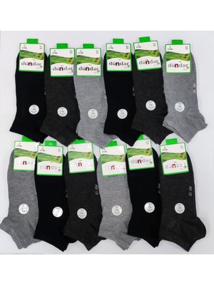 Dündar Erkek Bambu Patik Çorap Plus Dikişsiz 12'li