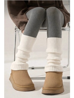 Orijinal Premium Akrilik Örgü Leg Warmer Kışlık Özel Tasarım Sıcak Tutan Bacak & Ayak Isıtıcı Tozluk
