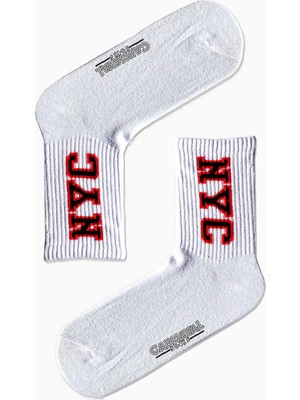 Carnaval Socks Nyc Yazılı Desenli Renkli Spor Çorap