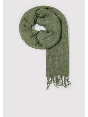 Mavi Keten Karışımlı Yeşil Şal 1913905-71478