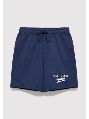 Mavi Mavi Jeans Baskılı Lacivert Şort 6410019-70491