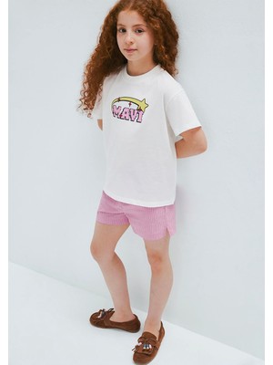 Mavi Mavi Baskılı Ekru Tişört 7610471-70057