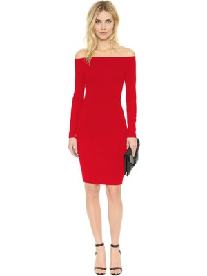 Hafif Giyim Fantezi Seksi Uzun Kollu Straplez Mini Elbise HF101298