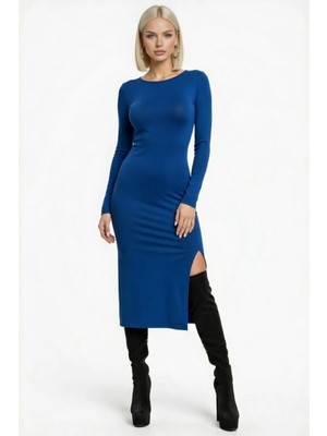 Hafif Giyim Fantezi Seksi Yırtmaçlı Uzun Kollu Elbise HF101171