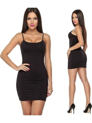Hafif Giyim Fantezi Seksi Dar Kesim Askılı Mini Elbise HF100865