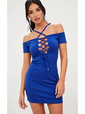 Hafif Giyim Fantezi Seksi Omuzları Açık Mini Elbise HF101471