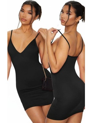 Hafif Giyim Fantezi Seksi Askılı Mini Elbise HF101606
