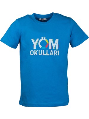 Yöm Okulları Kısa Kol Penye T-Shirt Turkuaz S