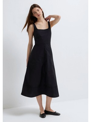 Mavi Siyah Uzun Elbise 1310809-900