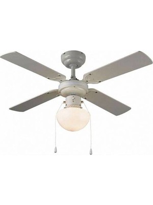 Colours Eko Beyaz 92CM Çap Beyaz Tavan Vantilatörü 4 Kanatlı Salon Kullanımı İçin