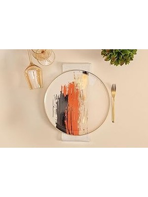 Uravas Store Porland Dash Desen4 Düz Tabak 27CM