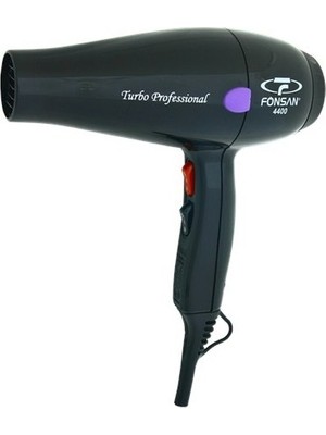 Fönsan Turbo Profesyonel 2400 Watt Fön Makinesi Hız Ayarı 2 Kademe Siyah Renkli Kullanım
