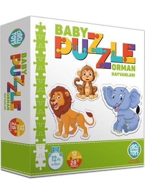 Circle Toys Baby Puzzle Orman Hayvanları 28 Parça Eğitici Tasarım 0 - 24 Ay Yaş Aralığı