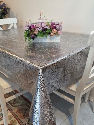 Başak Ev Tekstili Ithal Silinebilir Pvc Masa Örtüsü – Kaymaz Tabanlı, Kumaş Görünümlü Pvc Masa Örtüsü