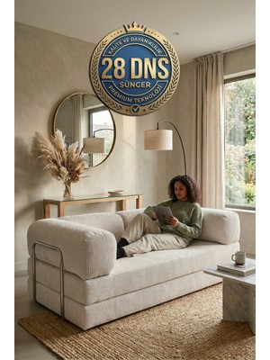 Evessan 100X200 Kanepe - Fitilli Kadife Yıkanır Silinir Pratik Yer Yatağı - 28 Dns Sünger