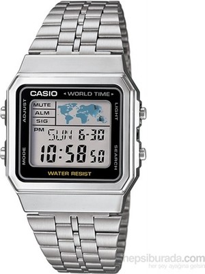Casio Kol Saati A500WA-1DF Erkek Dijital Suya Dayanıklı Gri Plastik Kasa ve Kordon