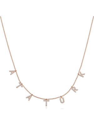 Inure Jewelry Gümüş Atatürk Yazılı Kadın Kolye