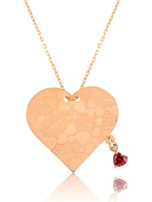 Inure Jewelry Inure Jewelry Gümüş Kalp Aşk Sözleri Kolye