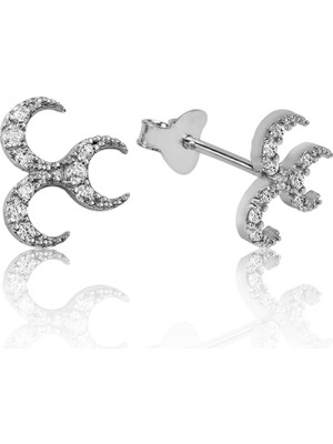 Inure Jewelry Inure Jewelry Gümüş Üç Hilal Küpe