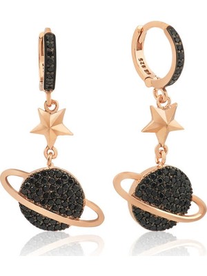 Inure Jewelry Gümüş Gezegen Bayan Küpe