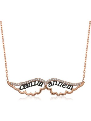 Inure Jewelry Inure Jewelry Gümüş Melek Canım Annem Bayan Kolye