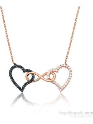 Inure Jewelry Inure Jewelry Silver Gümüş Sonsuz İki Kalp Kolye