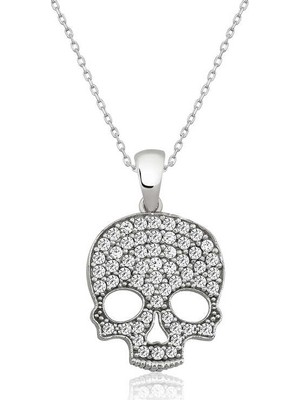 Inure Jewelry Gümüş Kuru Kafa Kadın Kolye