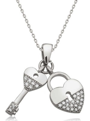 Inure Jewelry ​Gümüş Kalbimin Anahtarı Kolye