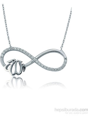 Inure Jewelry Inure Jewelry Gümüş Allah Yazılı Sonsuzluk Kolye