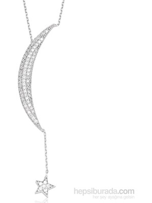 Inure Jewelry Inure Jewelry Gümüş Büyük Ay Yıldız Kolye