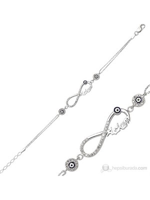 Inure Jewelry Gümüş Sonsuzluk Aşkım Bayan Bileklik